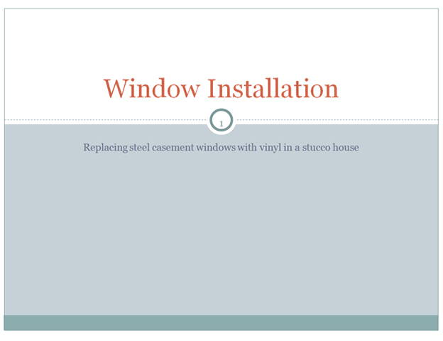 *Video:window installion