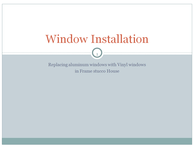 *Video:window installion